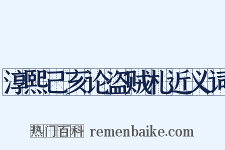 淳熙己亥论盗贼札近义词是什么意思的图片